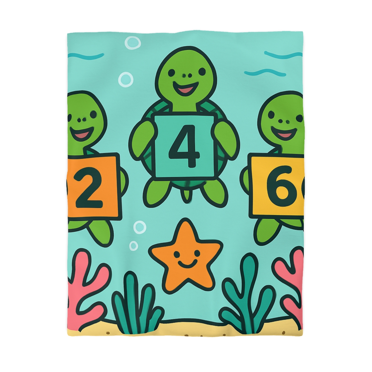 Coral Reef Math Parade Of Sea Turtles warm winter duvets