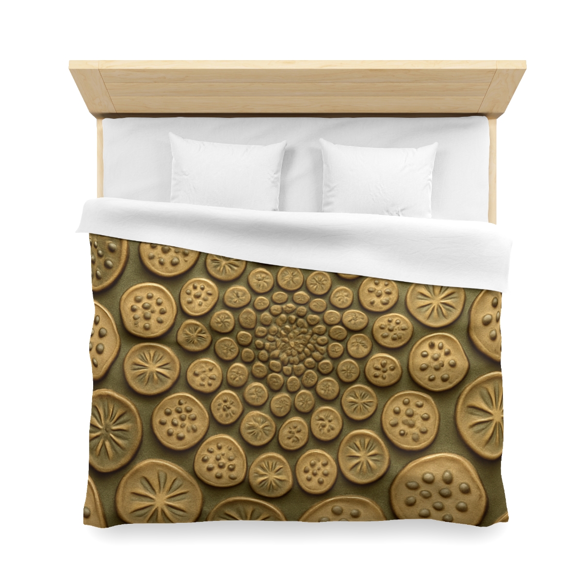 Seed Pod Micro Spiral Array designer printed duvets