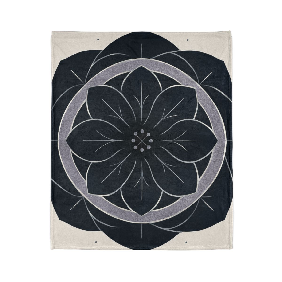 Petal Orbit Rosette personalized cozy blankets