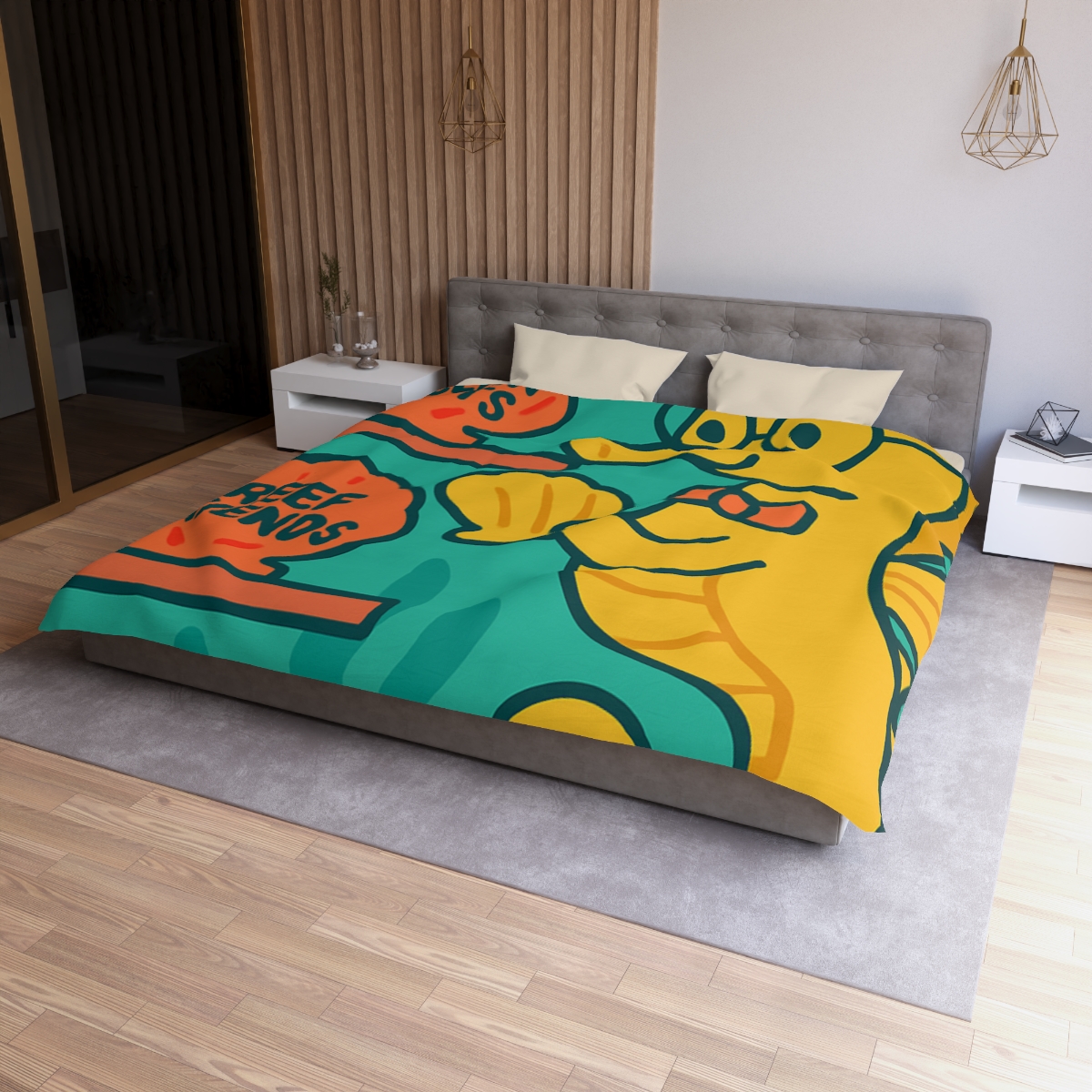 Underwater Library Of The Seahorse Librarian stylish duvet covers