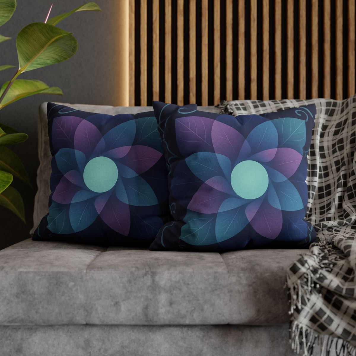 Petal Aperture Kaleidoscope soft cotton pillow cases