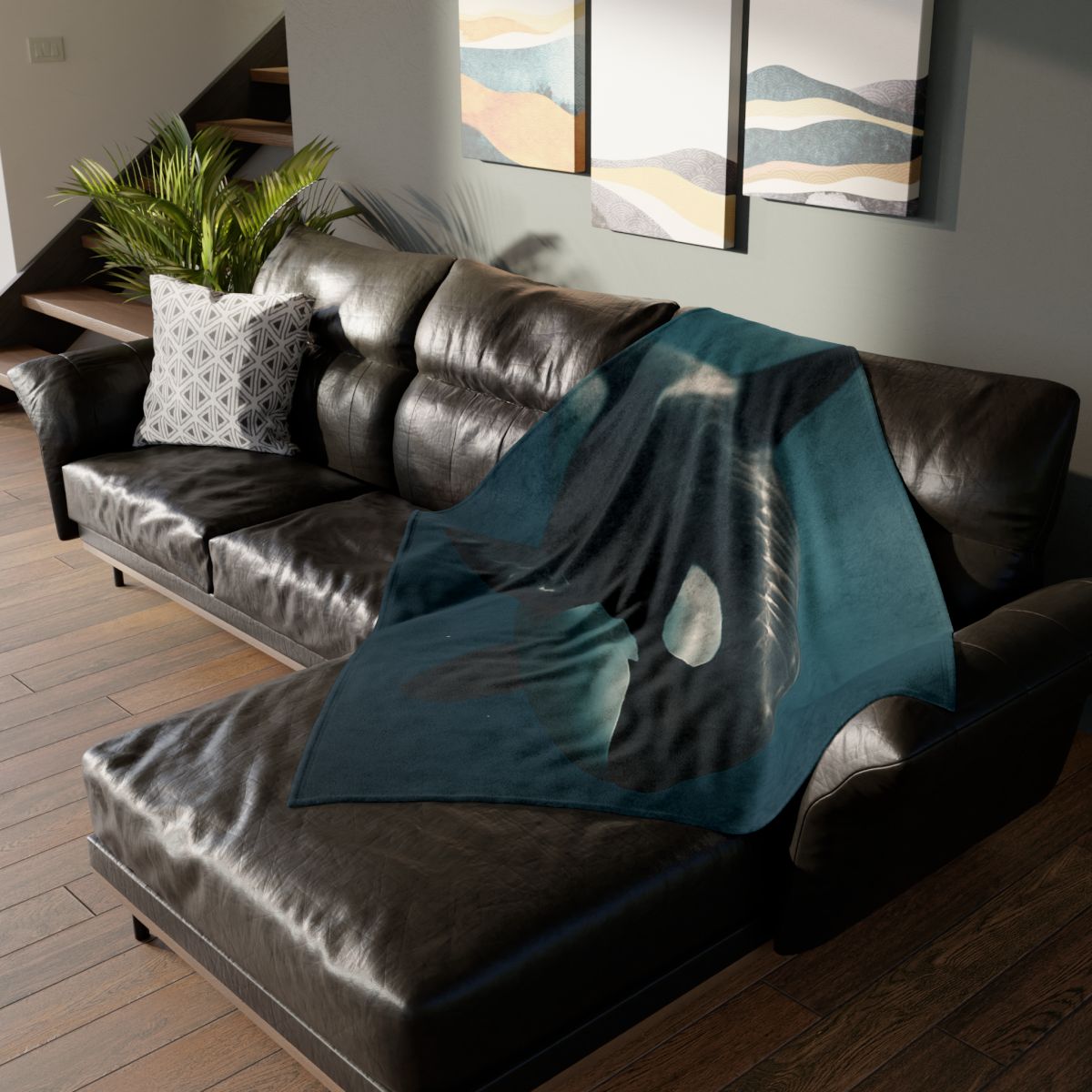 Tidal Shadow Orca designer printed blankets
