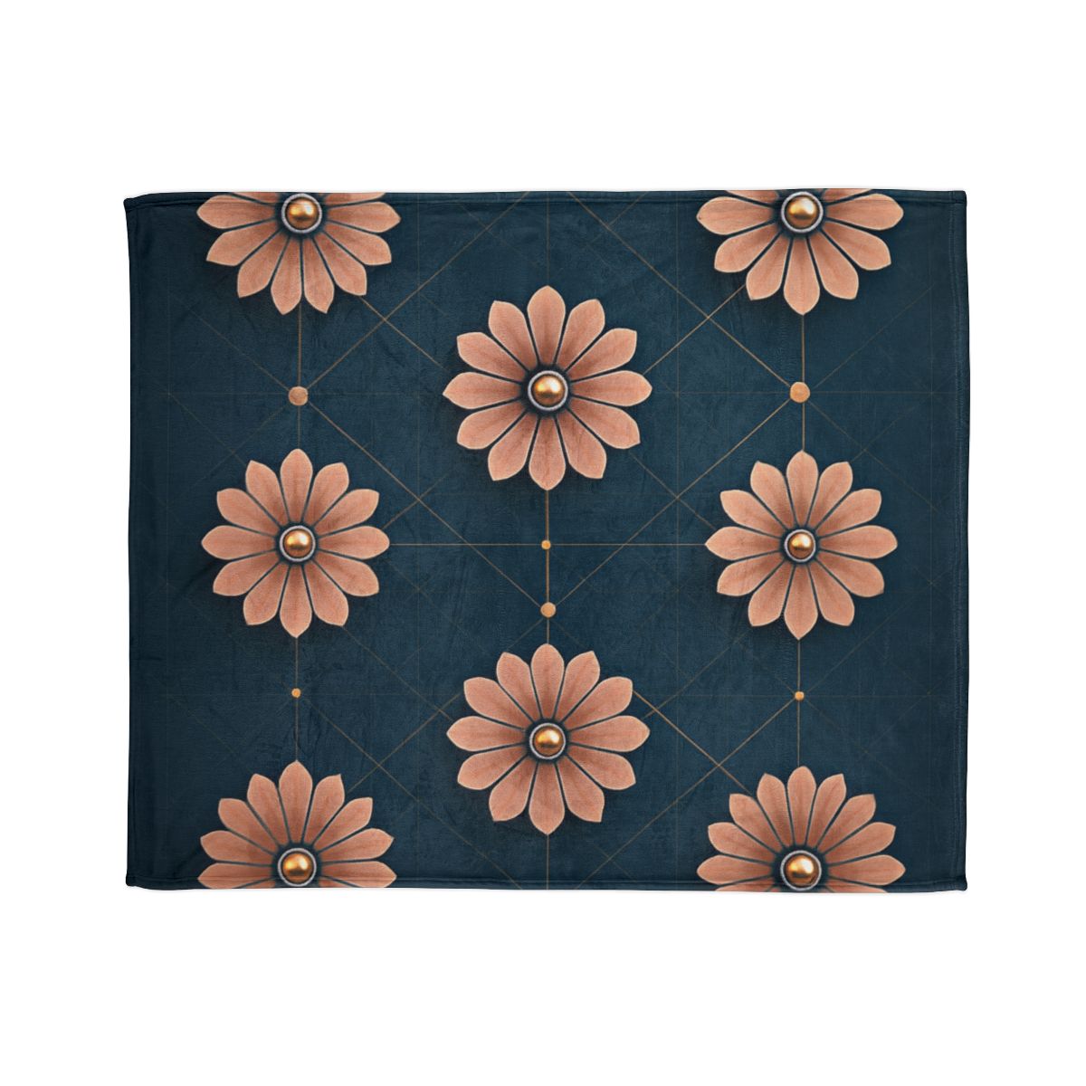 Blossom Orbit Grid decorative home blankets