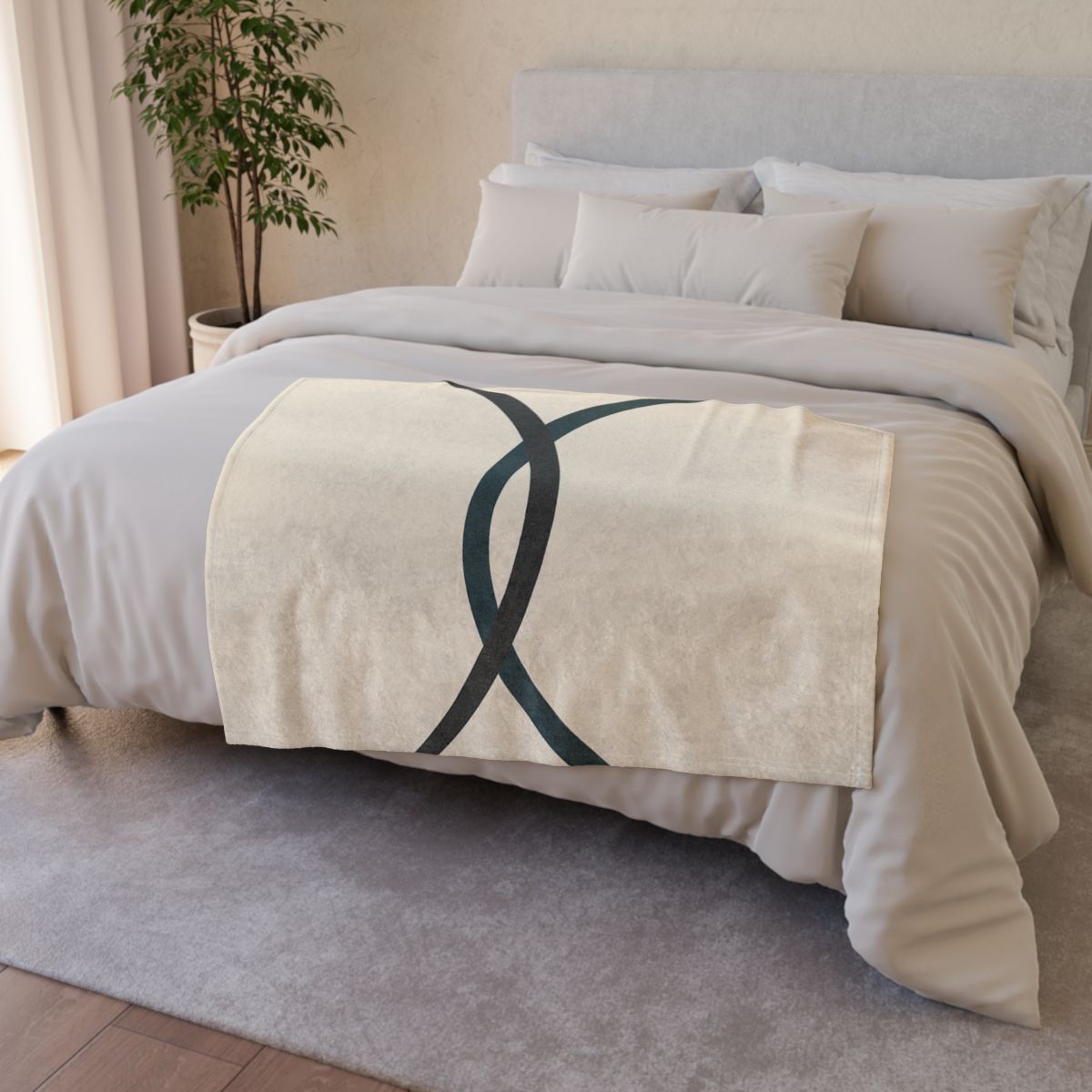 Intersecting Arc Duo Balanced stylish throw blankets