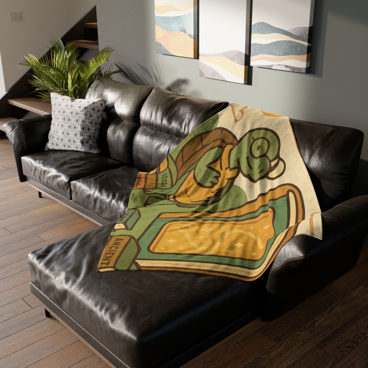 Time Traveling Tortoise Library designer printed blankets