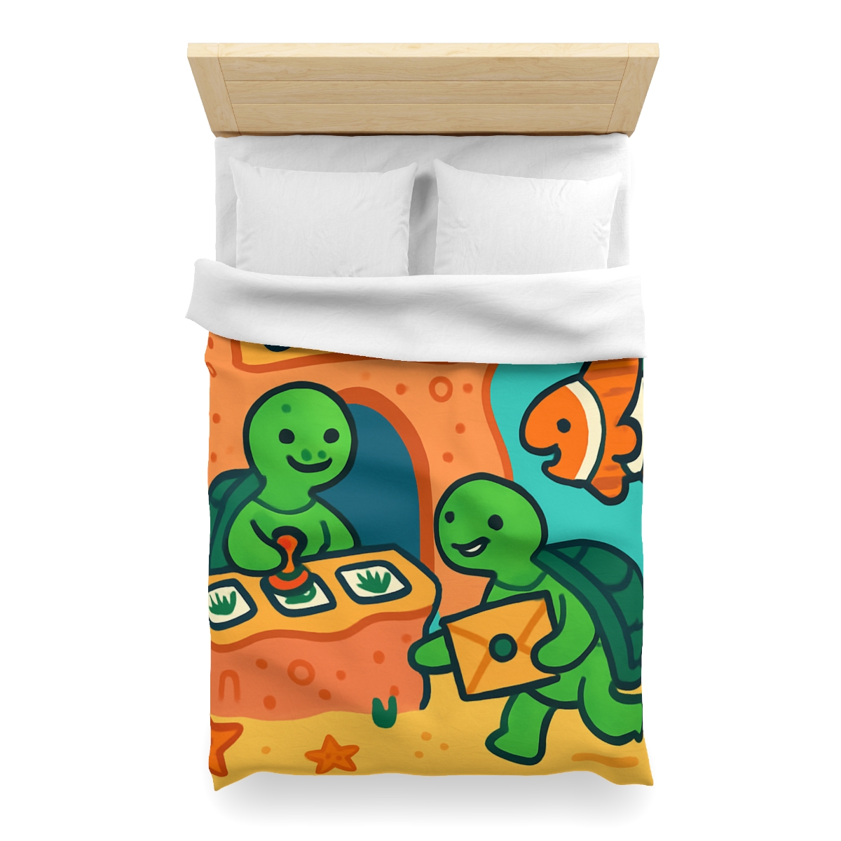 Coral Reef Post Office Run By Sea Turtles duvets for gifts