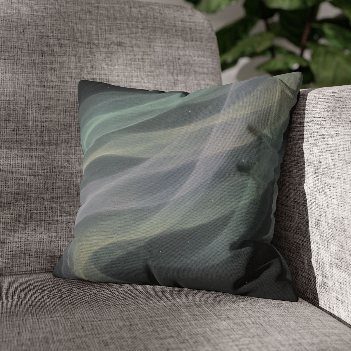 Auroral Cosmic Silk Currents designer print pillow cases