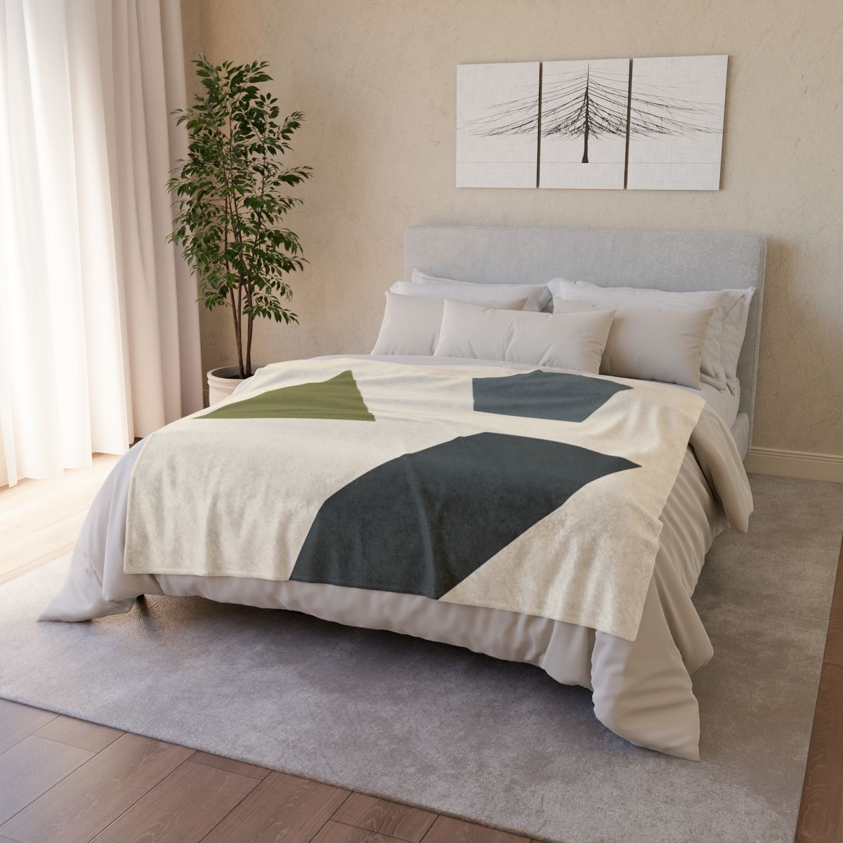 Sparse Polygon Cluster designer printed blankets