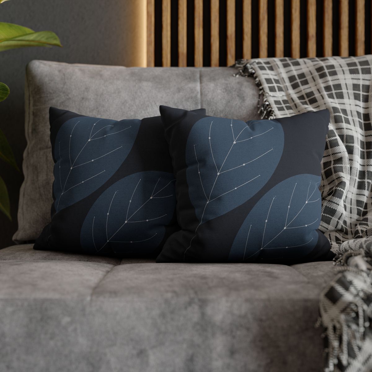 Leaf Vein Constellation Map designer print pillow cases