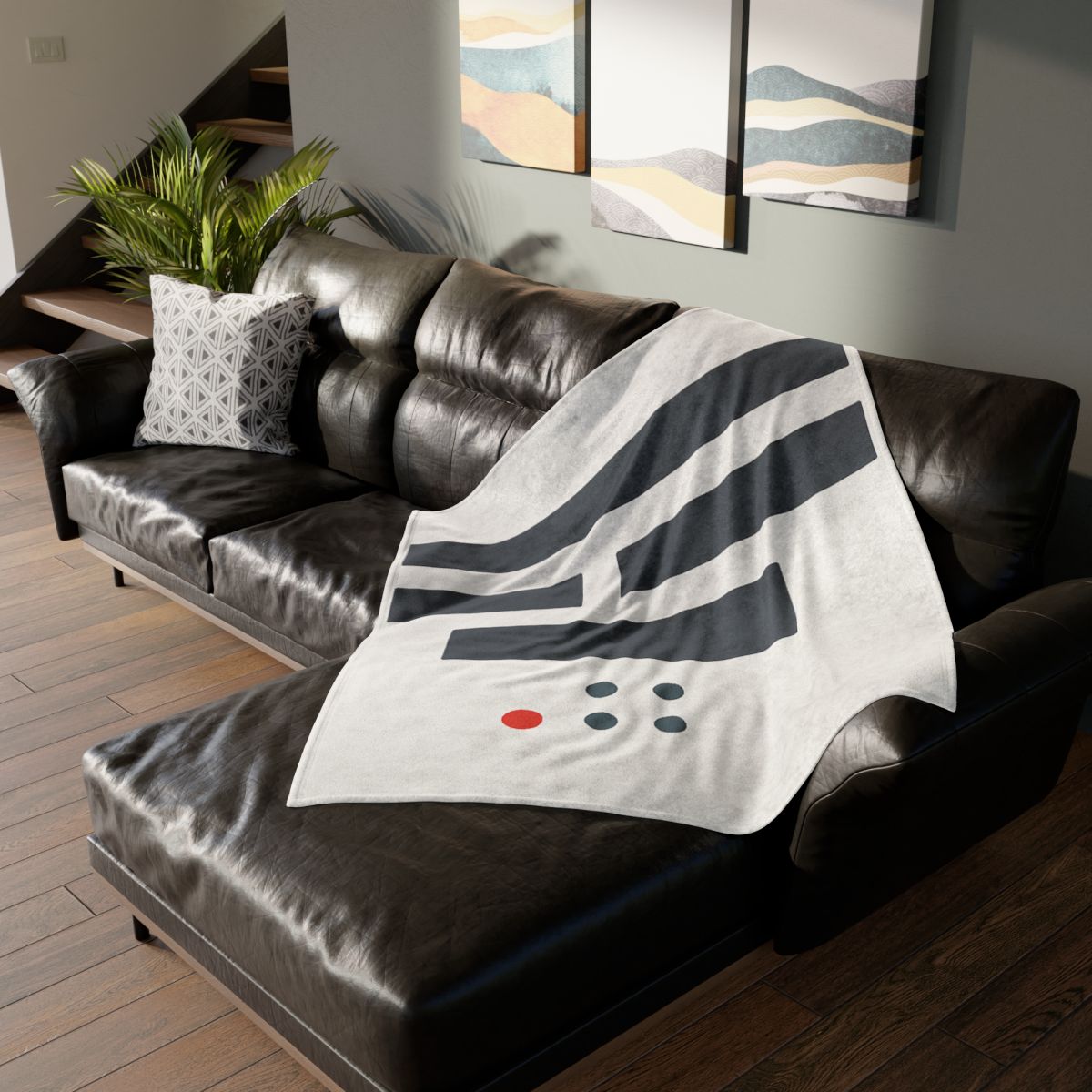 Stepped Columns With Missing Cell Grid soft fleece blankets