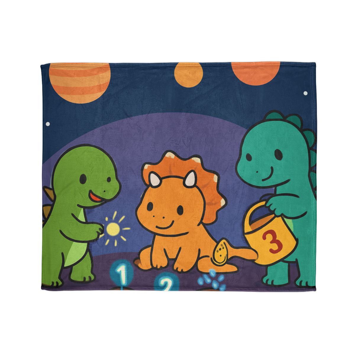 Galaxy Garden Dinosaurs designer printed blankets