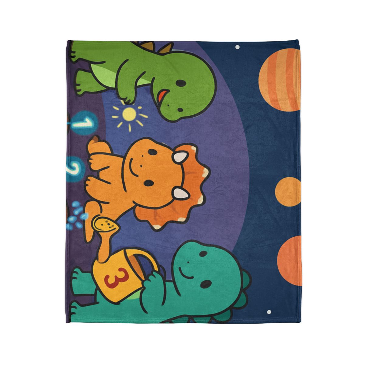 Galaxy Garden Dinosaurs designer printed blankets