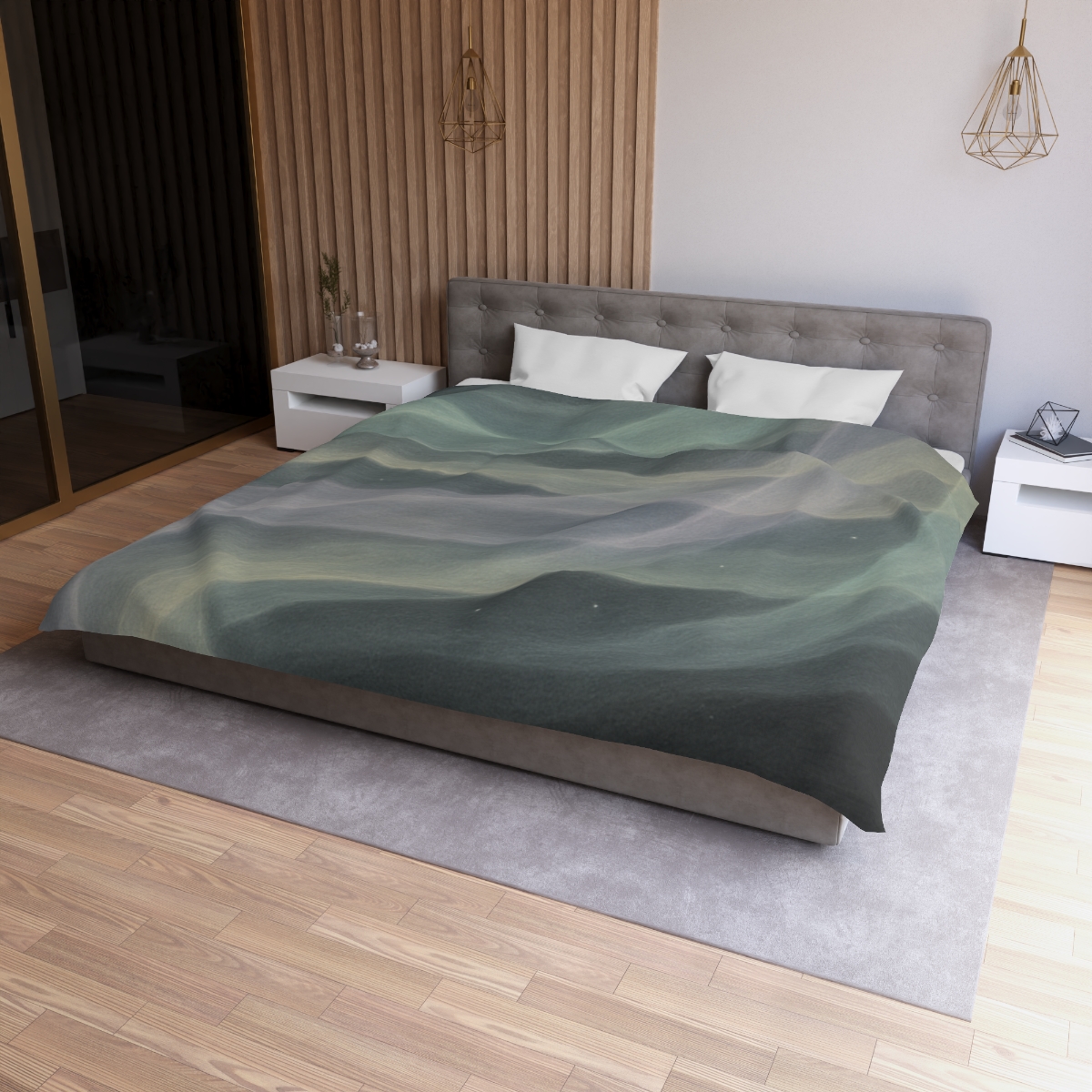 Auroral Cosmic Silk Currents stylish duvet covers