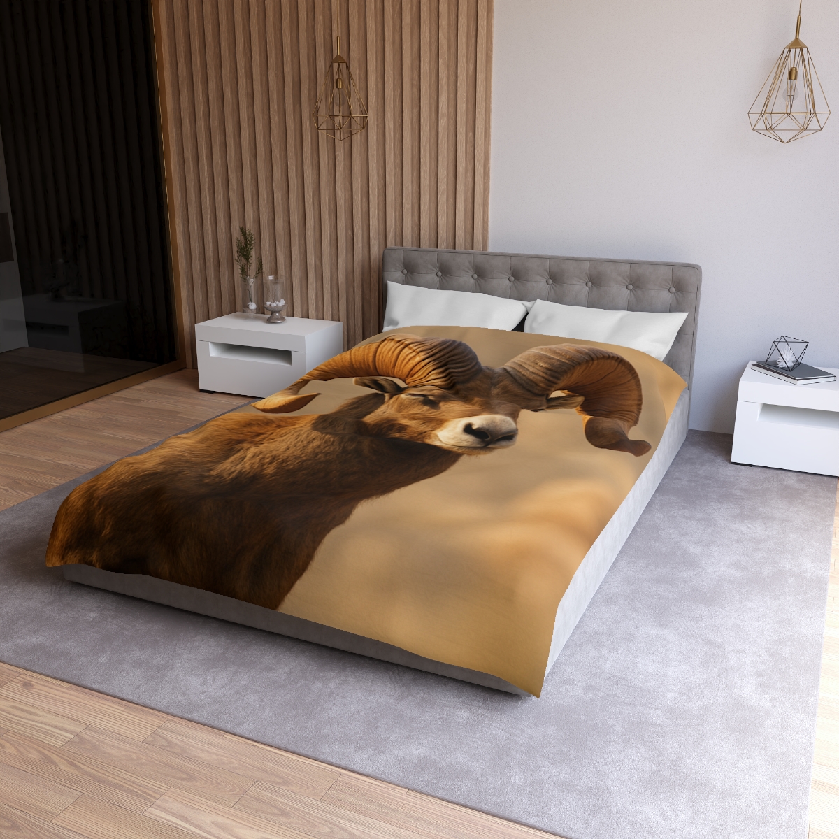 Canyon Echo Bighorn Sheep soft comforter duvets