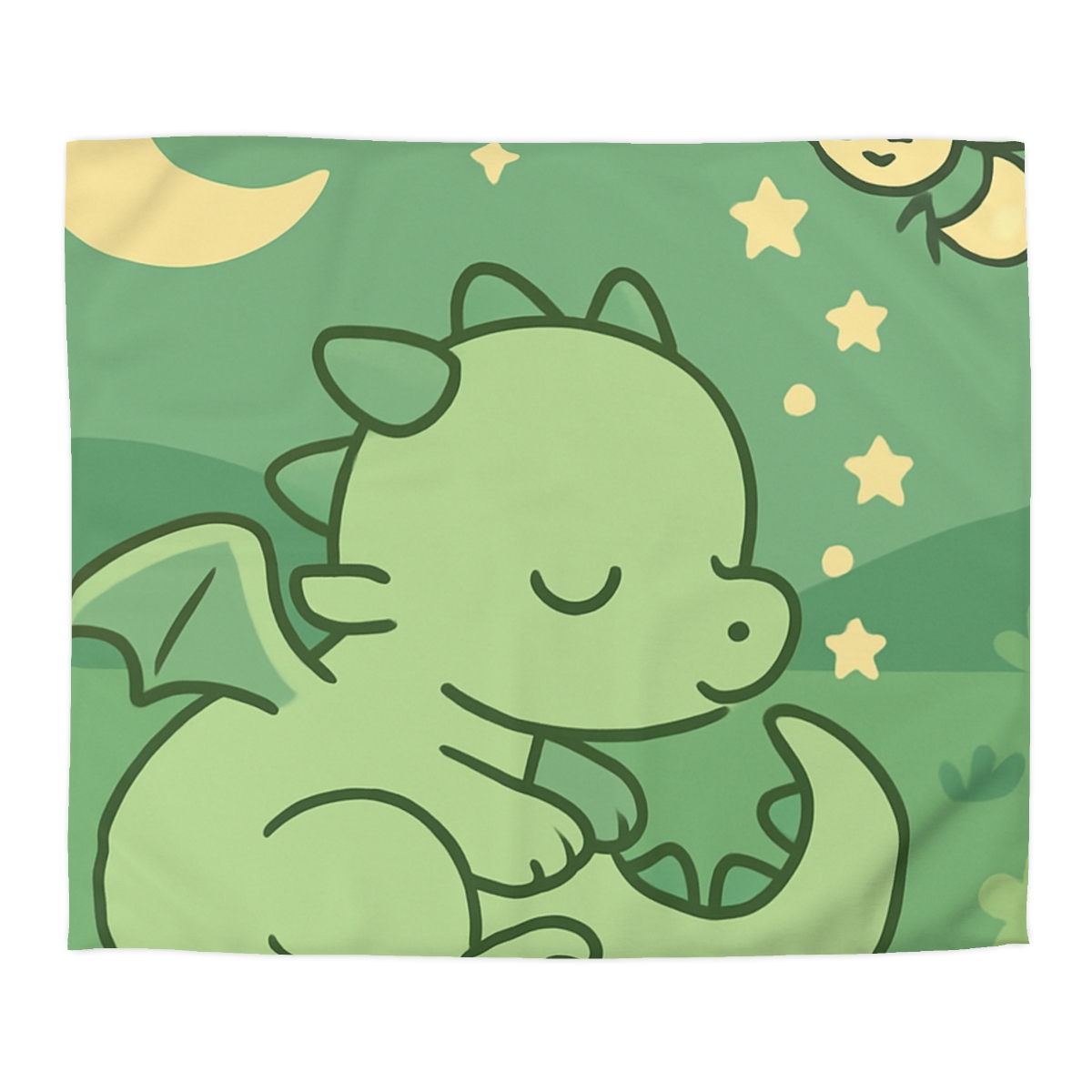 Moonlight Meadow Dragon personalized bedding duvets