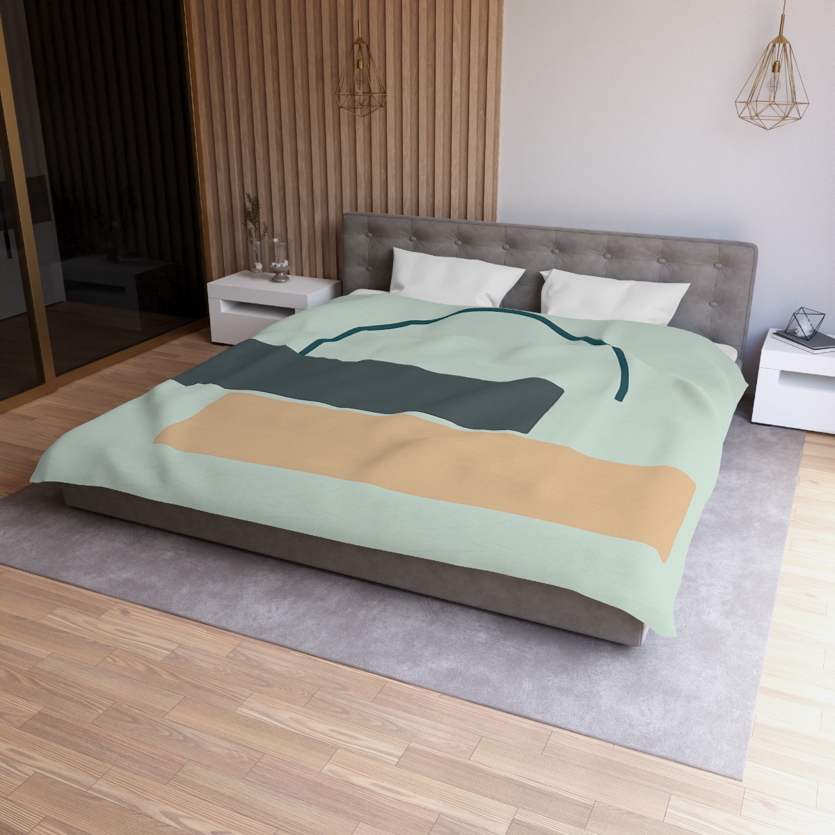 Stepped Arc And Twin Slabs designer printed duvets