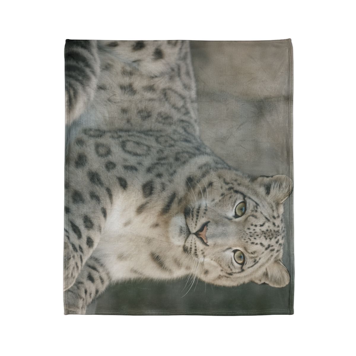 Hidden Realm Snow Leopard soft fleece blankets