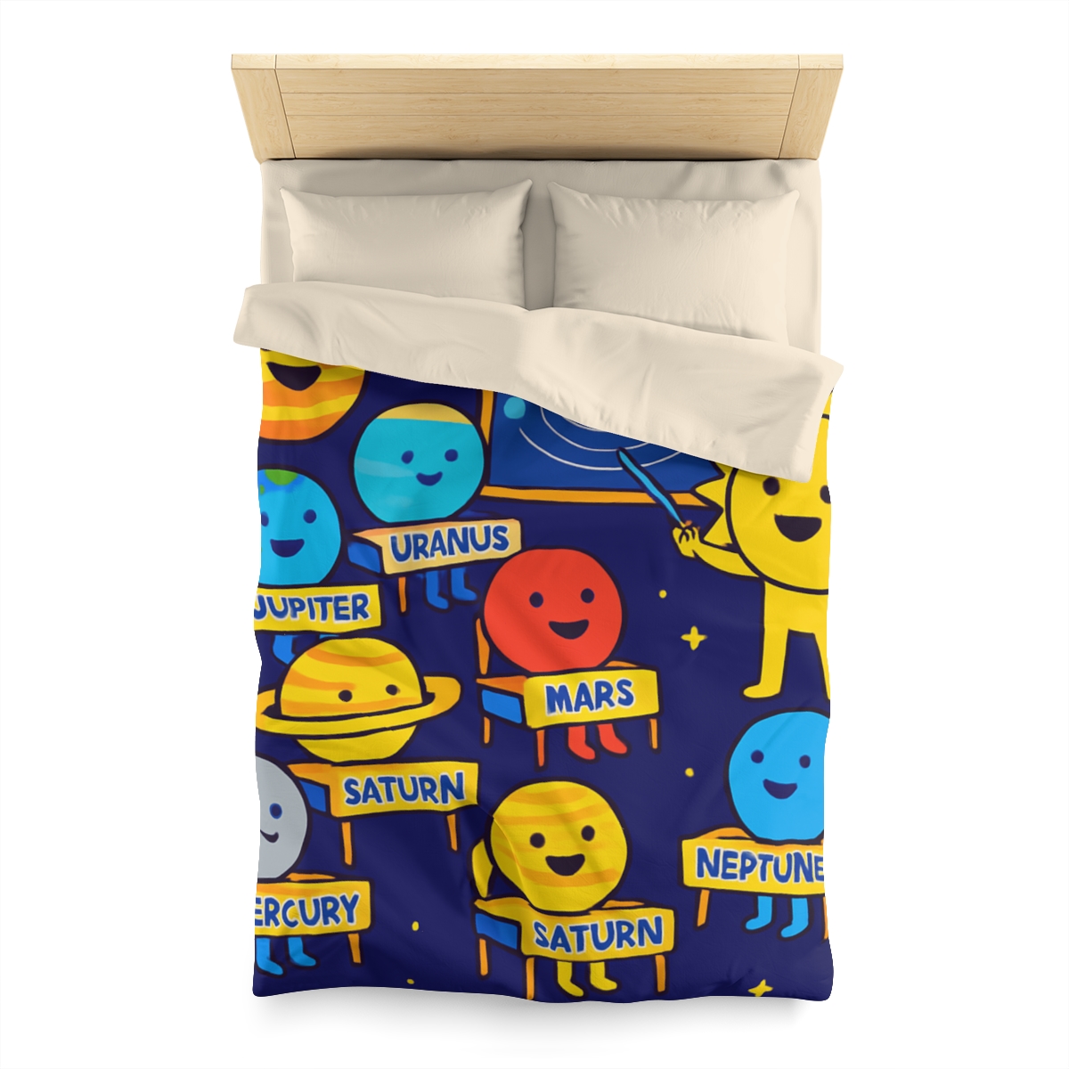 Planet School In The Sky custom duvets