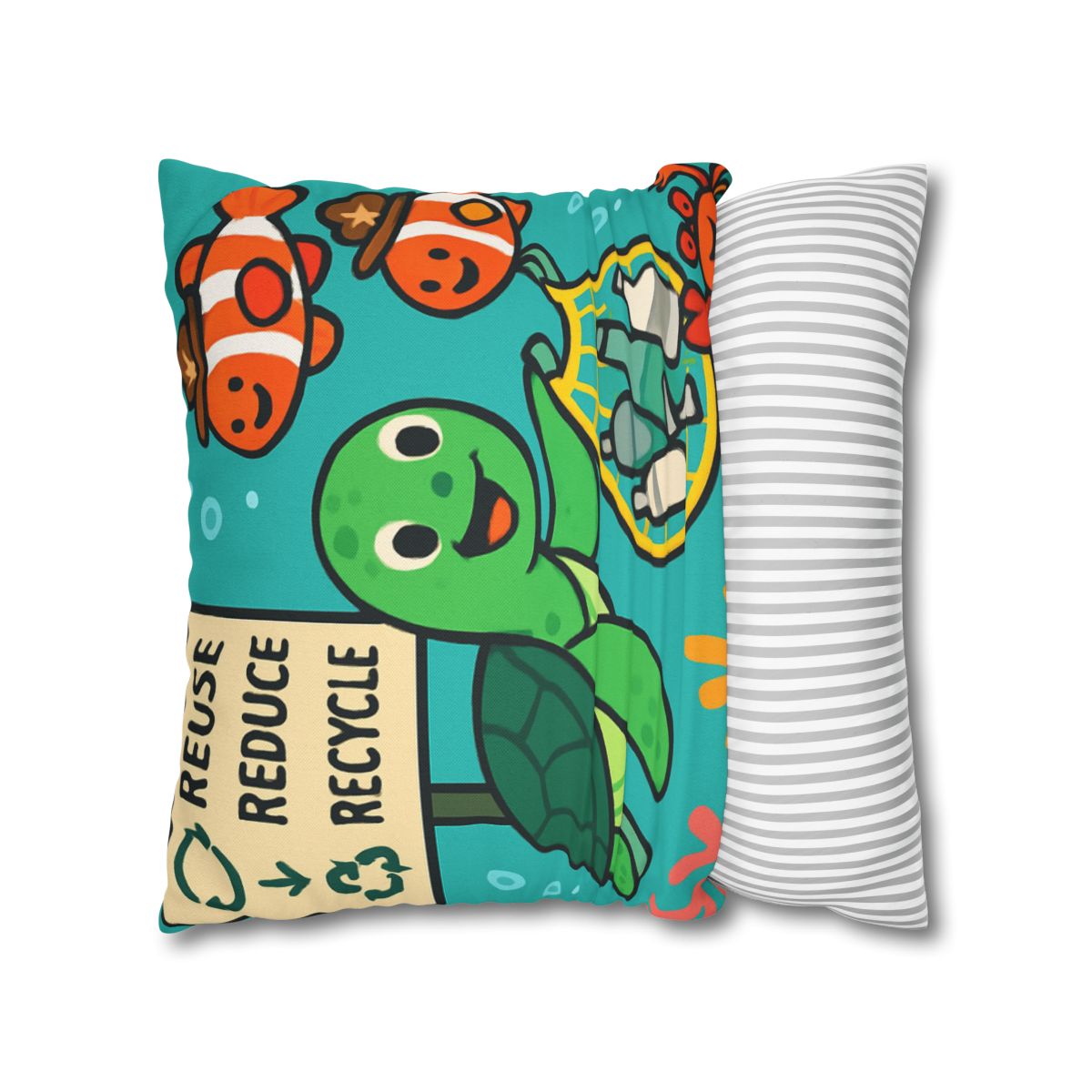 Coral Reef Recycling Rangers designer print pillow cases