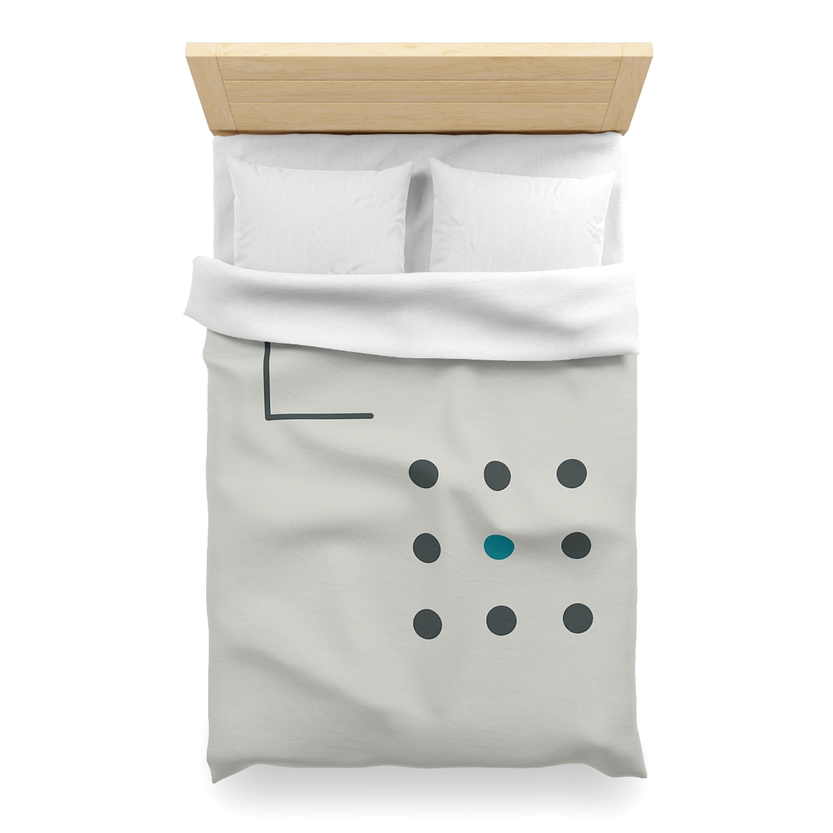 Sparse Dot Grid With Missing Corner designer printed duvets