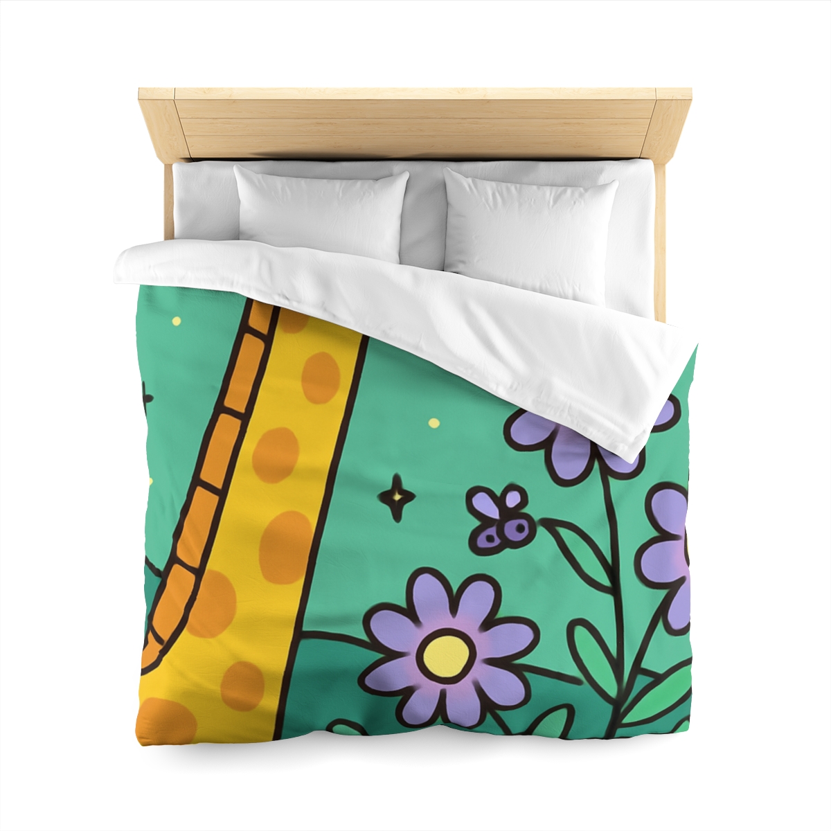 Galactic Garden Giraffe trendy bedroom duvets