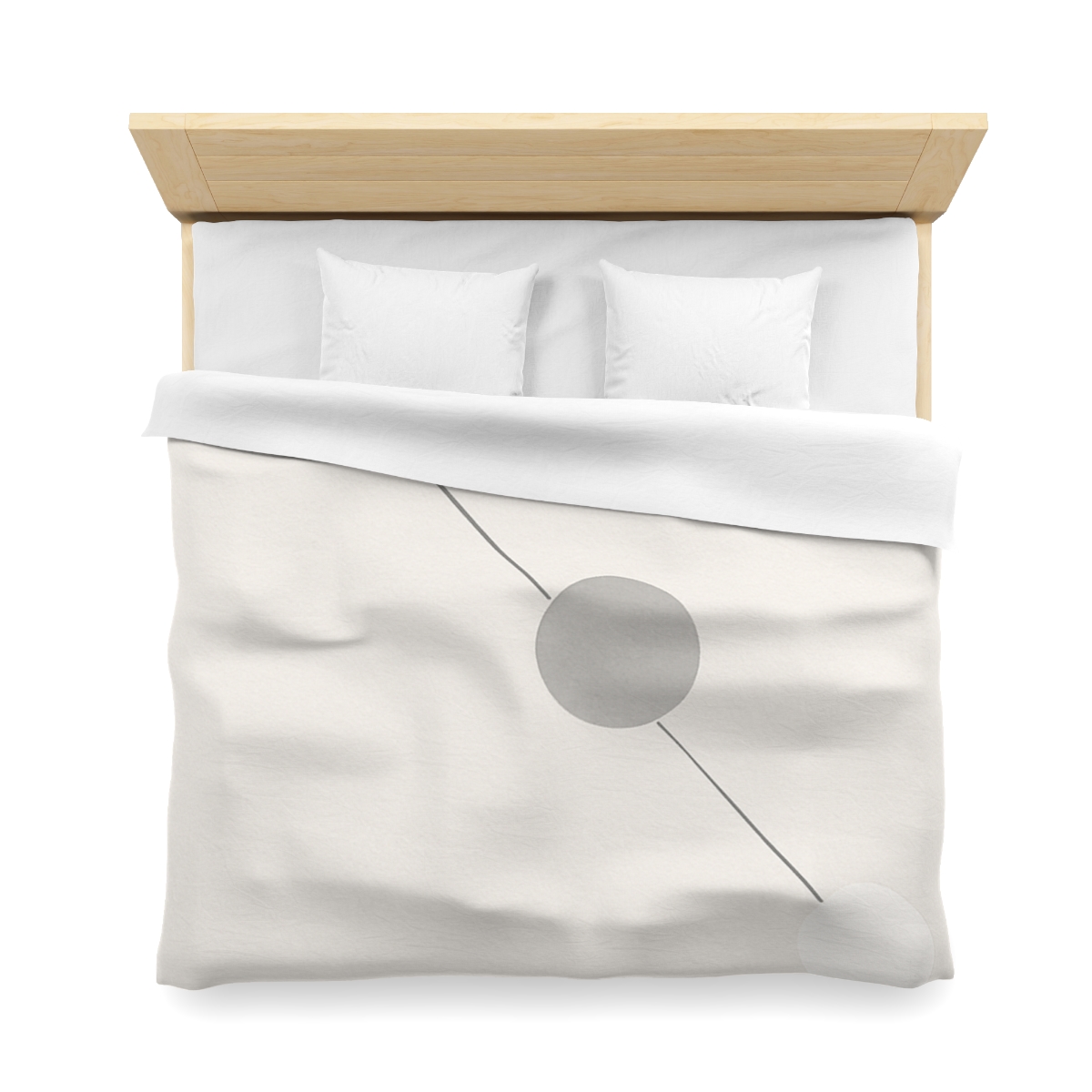 Orbital Triad Alignment designer printed duvets