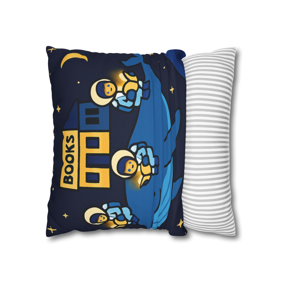 Starlight Library On A Floating Whale custom pillow cases
