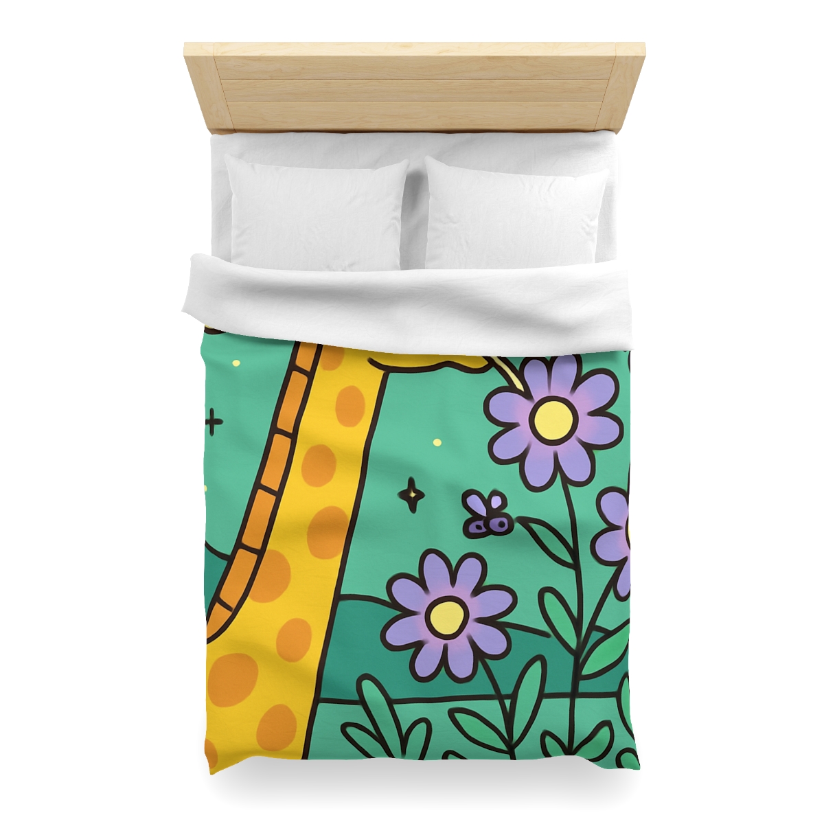 Galactic Garden Giraffe trendy bedroom duvets