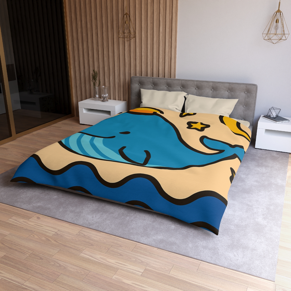 Starlight Whale Voyage custom duvets