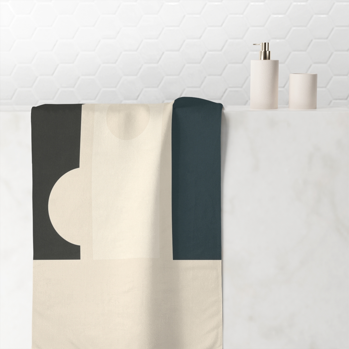 Eclipse Window Triptych custom towels