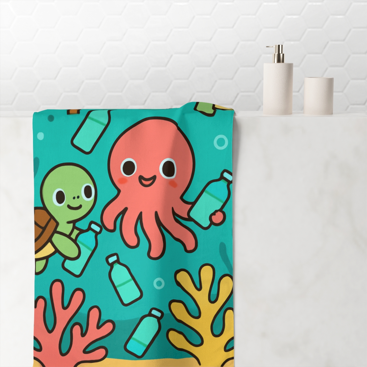Coral Reef Recycling Rangers soft cotton towels