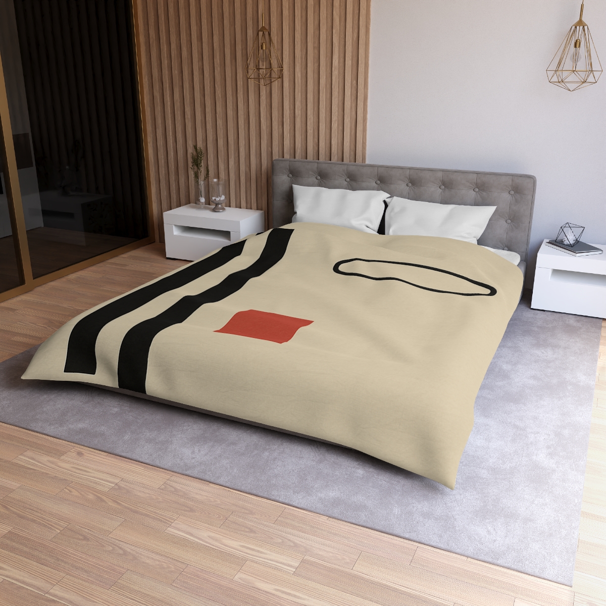 Aligned Posts With Floating Oval stylish duvet covers