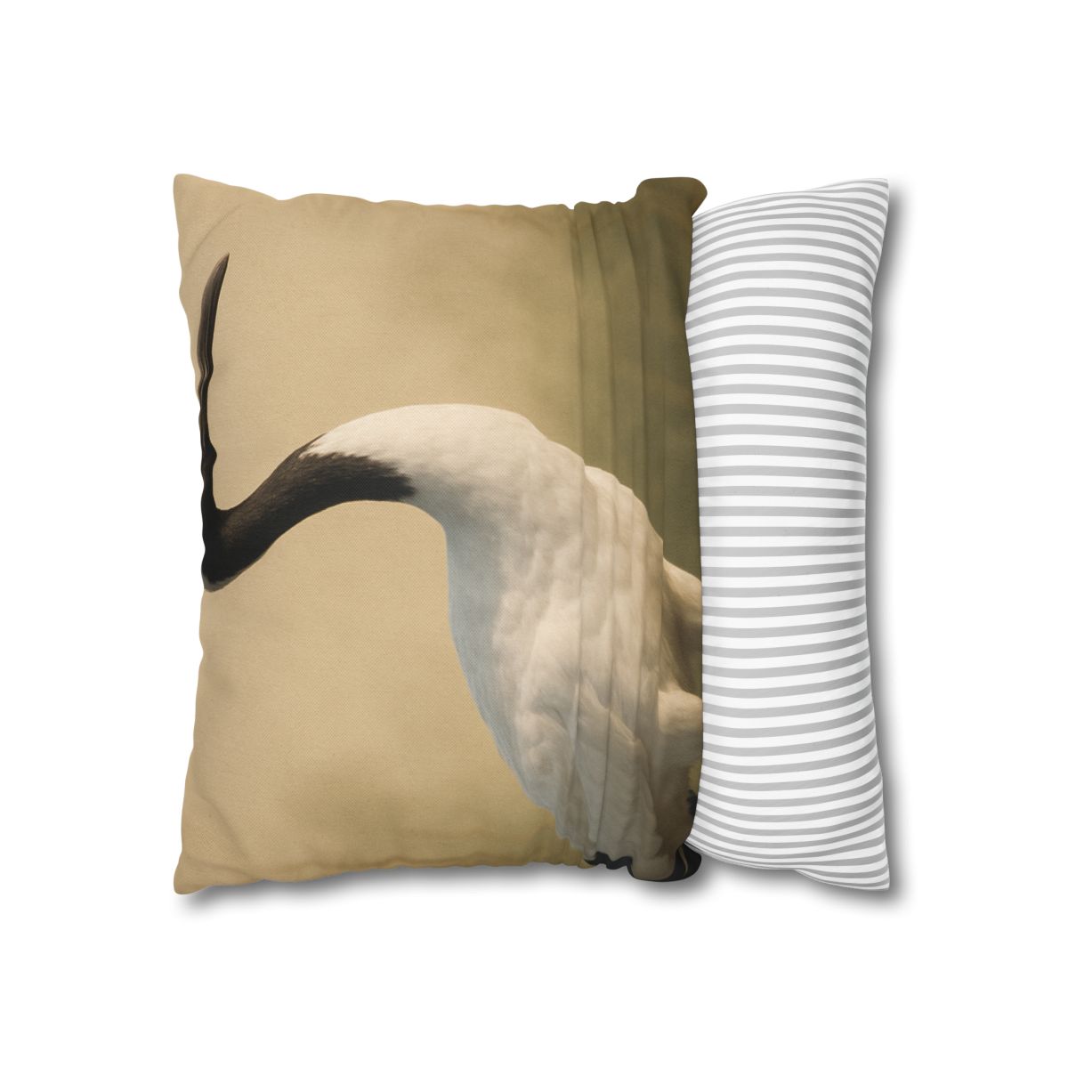 Quiet Halo Red Crowned Crane custom pillow cases