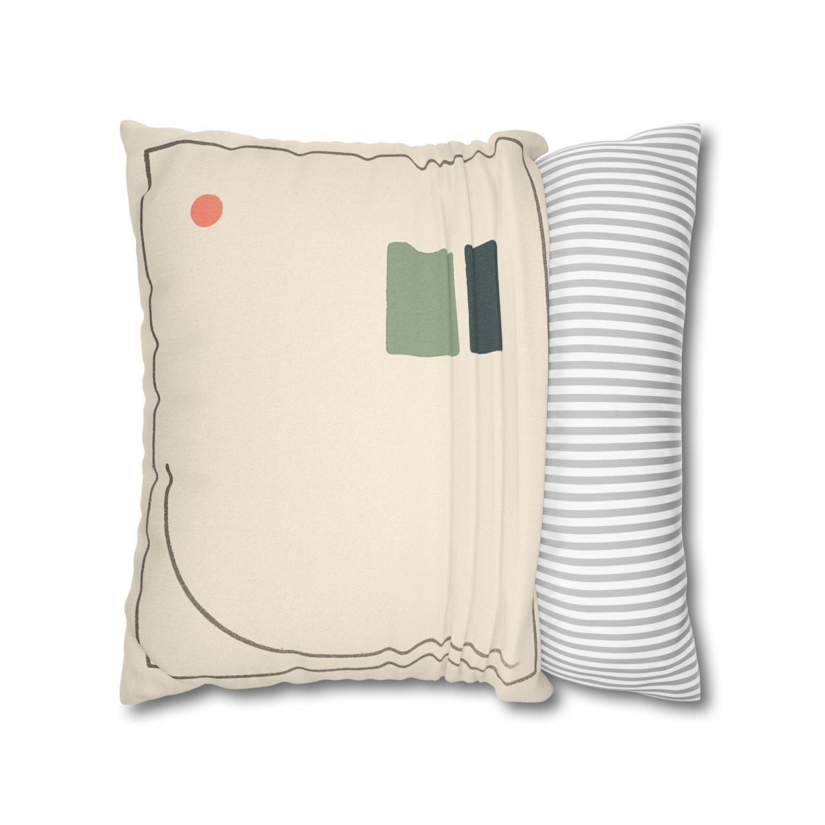 Open Frame With Sliding Arc designer print pillow cases