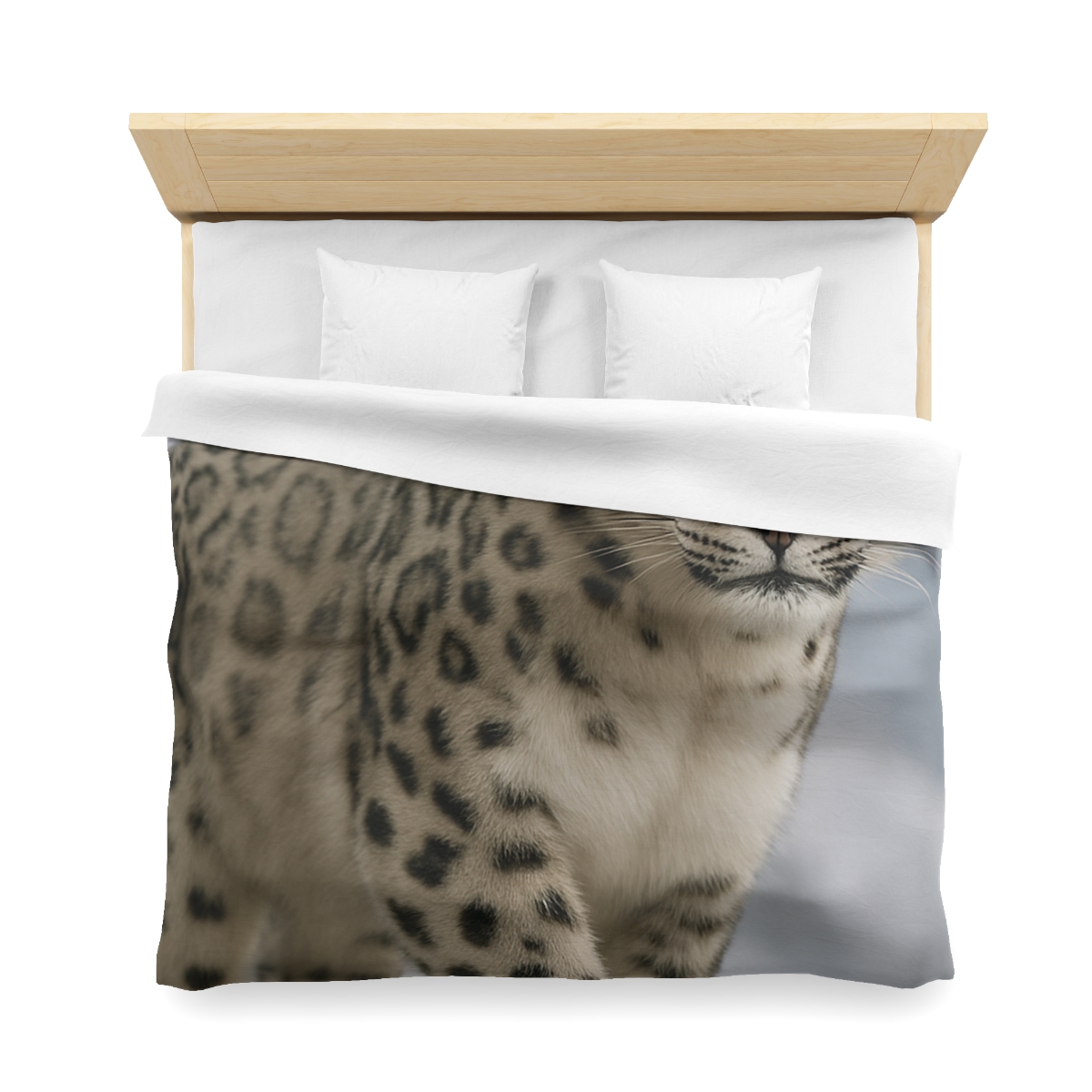 Snow Leopard Silent Ascent soft comforter duvets