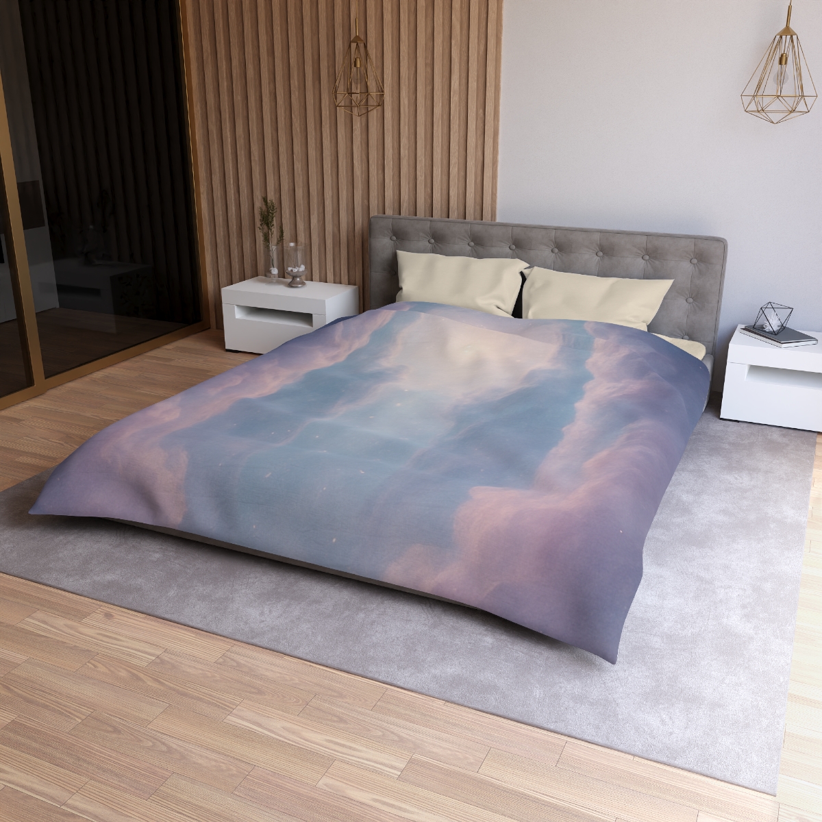 Prismatic Dust Bloom Cathedral duvets for gifts