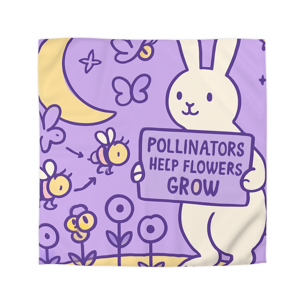 Moon Garden Pollinator Parade warm winter duvets