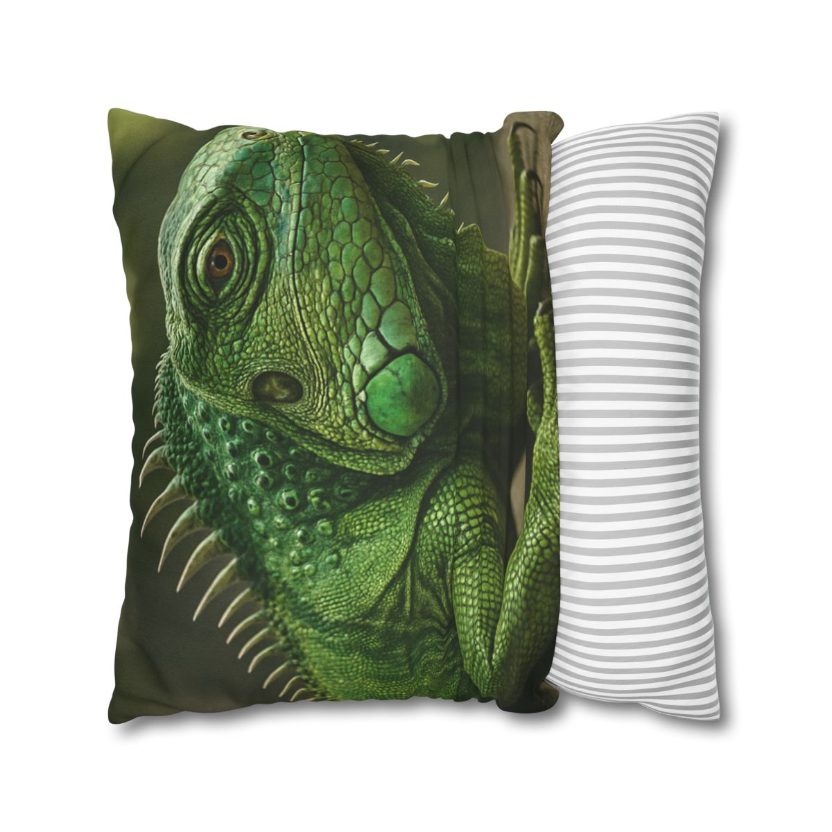 Stone Quiet Green Iguana comfortable bedding pillow covers