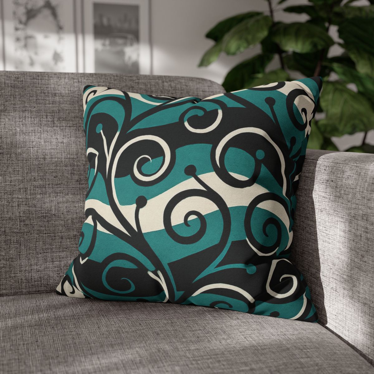 Vine Curl Wave Interference custom pillow cases