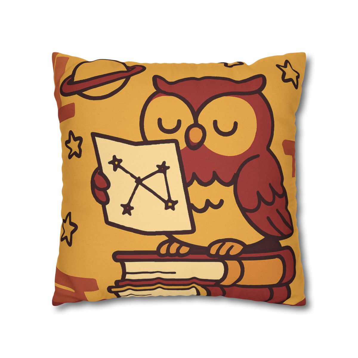 Cosmic Owl Library trendy patterned pillow cases