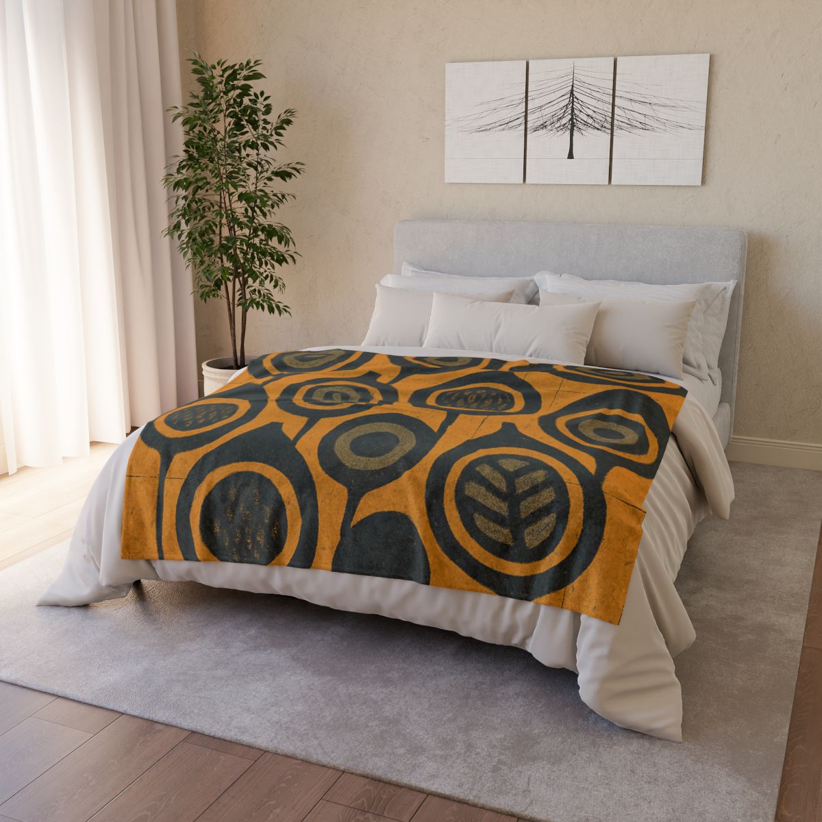 Seed Pod Cluster Matrix designer printed blankets