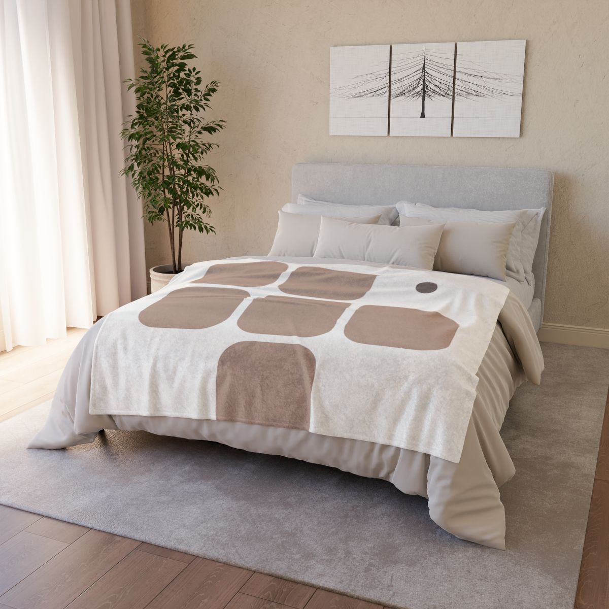 Gentle Grid With Missing Cell designer printed blankets