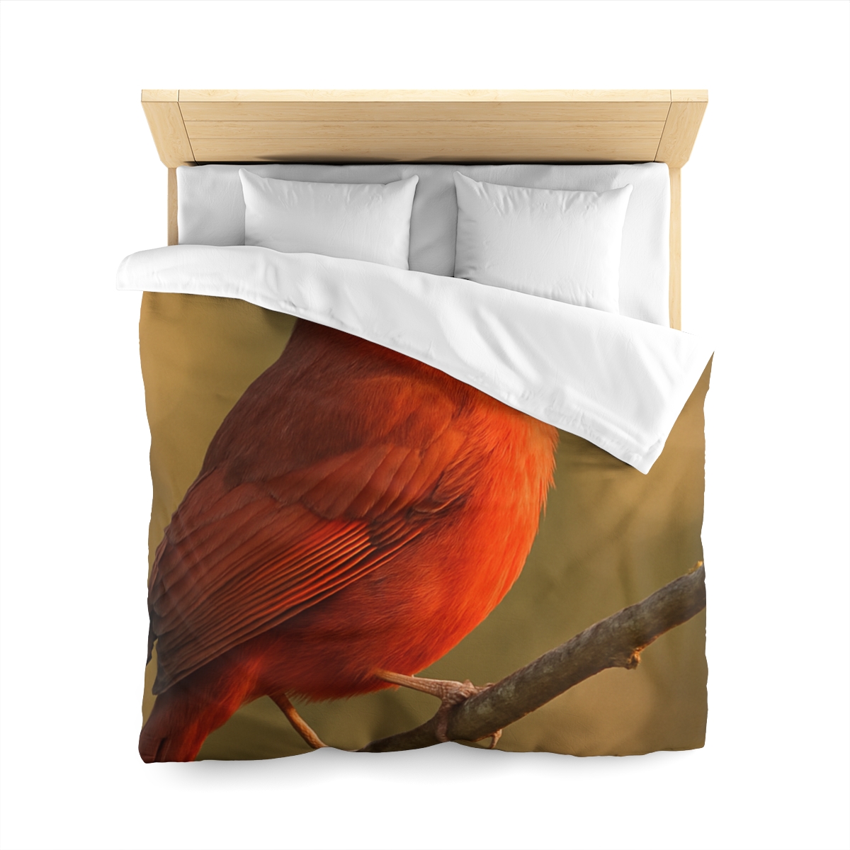 Crimson Pulse Northern Cardinal personalized bedding duvets