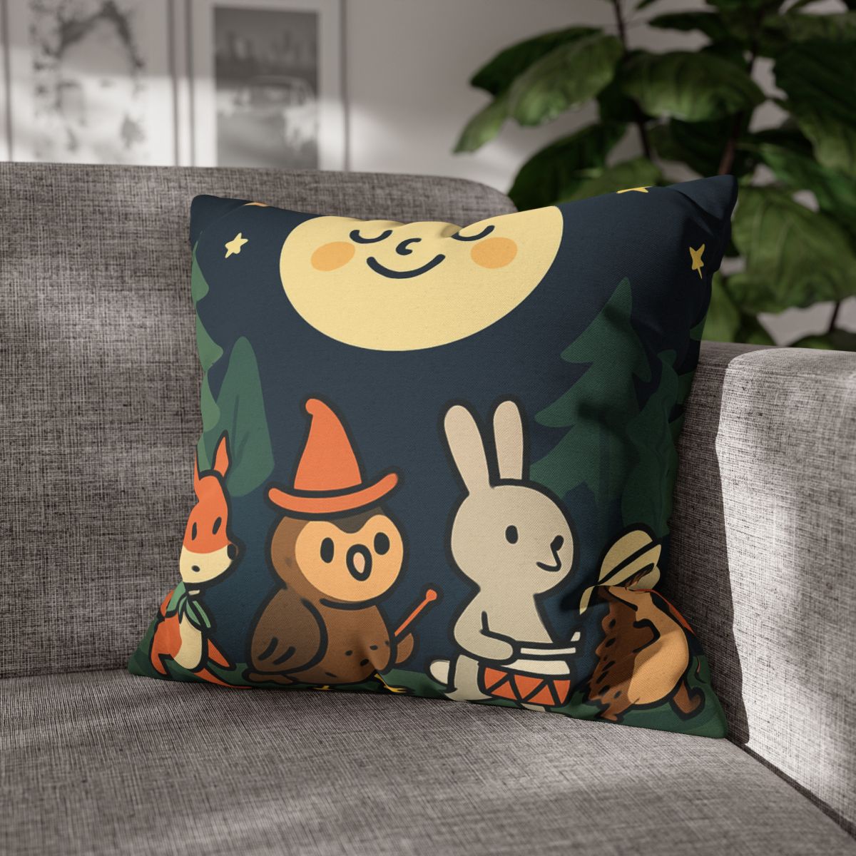 Moonlight Forest Parade trendy patterned pillow cases