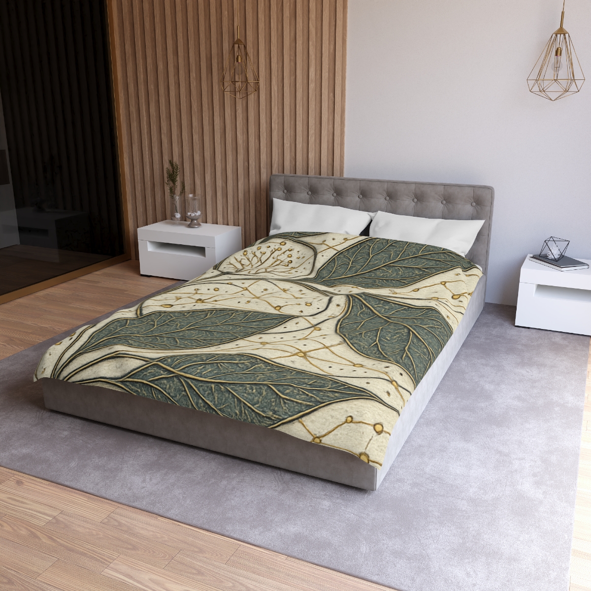 Leaf Vein Starchart Filigree personalized bedding duvets