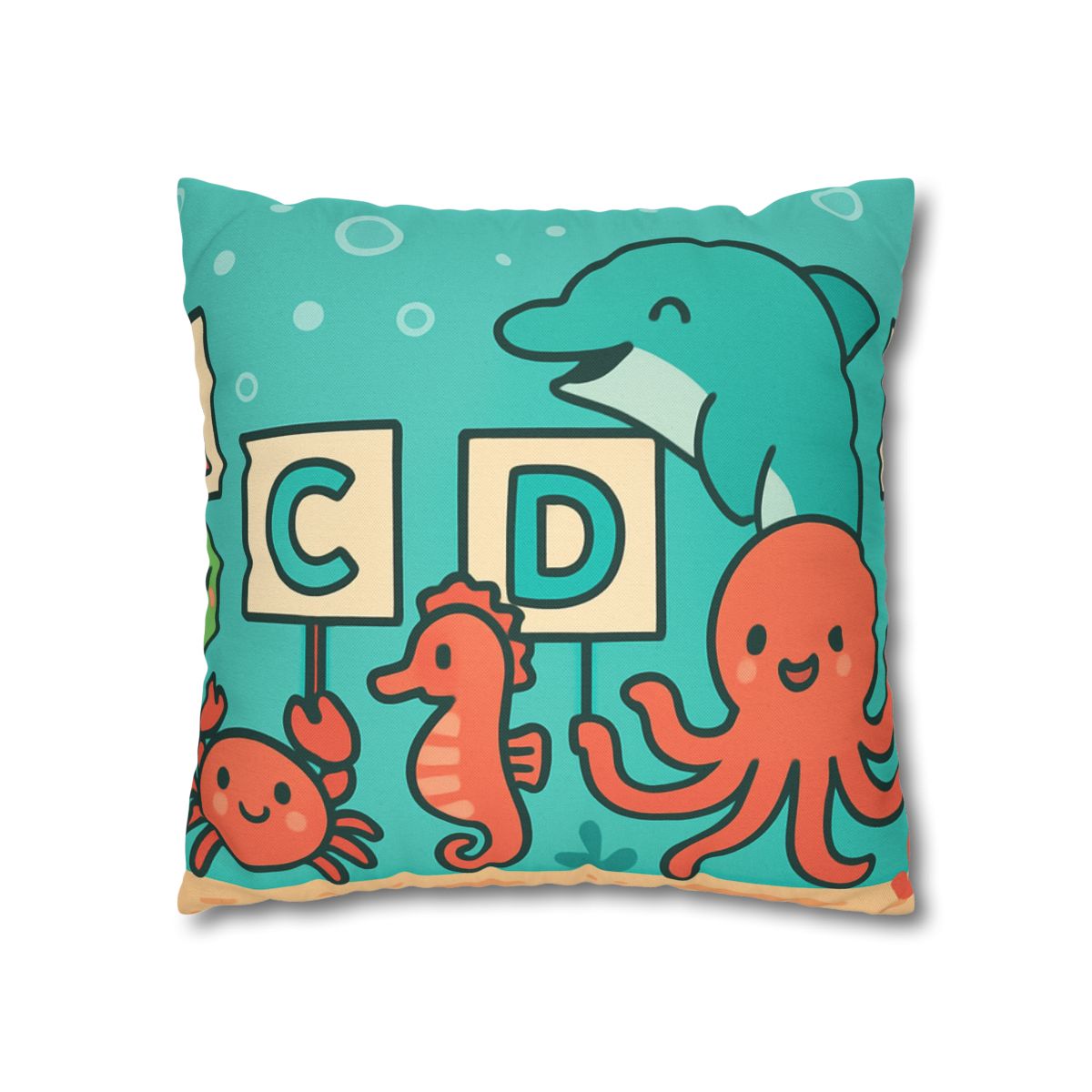 Coral Reef Alphabet Parade custom pillow cases