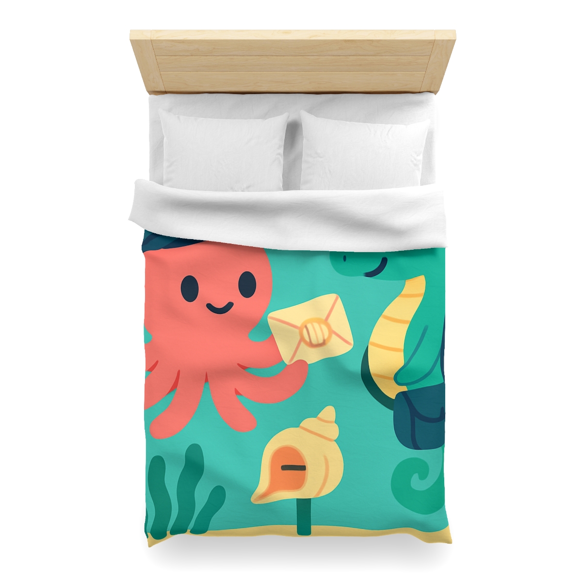 Glow Reef Post Office For Seahorse Mail personalized bedding duvets