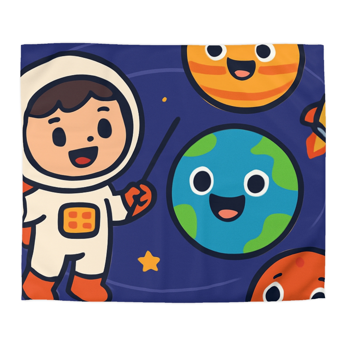 Galaxy School Of Friendly Planets soft comforter duvets