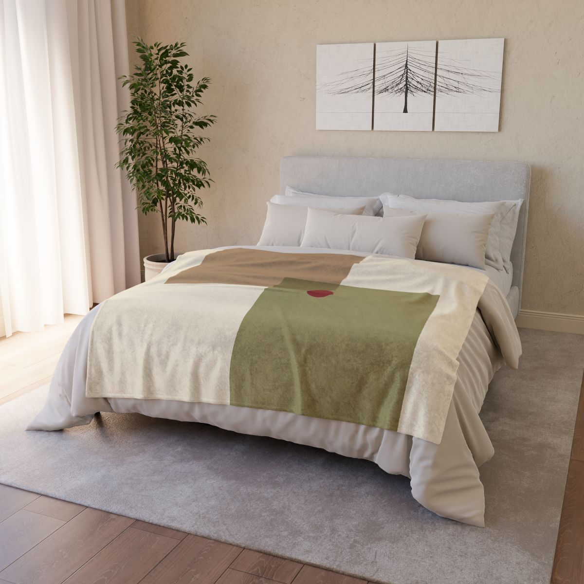 Offset Duo And Quiet Dot decorative home blankets
