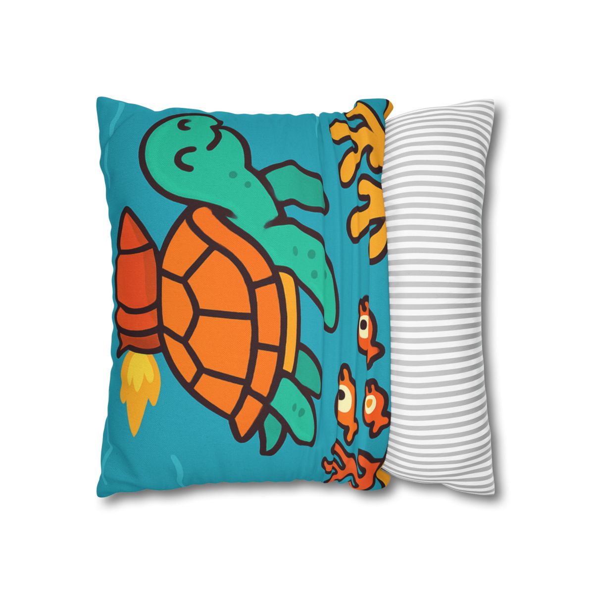 Rocket Powered Turtle Reef trendy patterned pillow cases